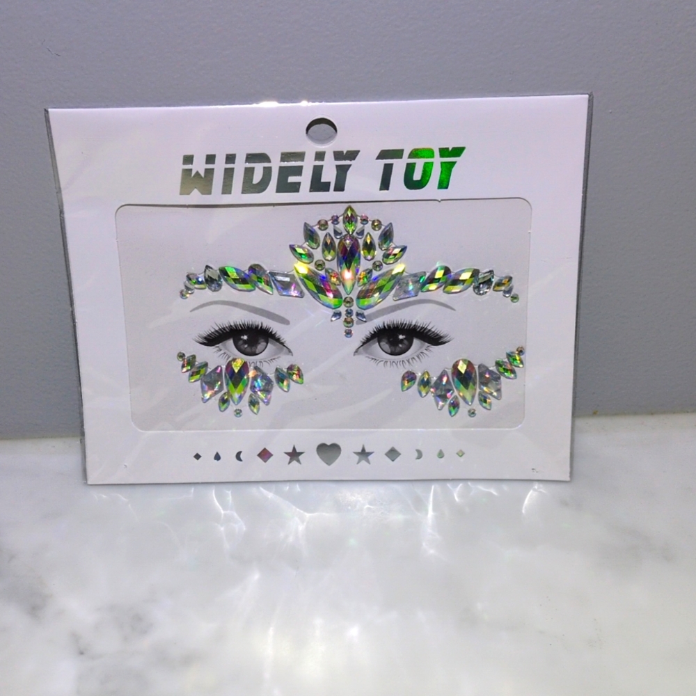 Face Jewels / Face Rhinestone Gems / Adhesive Gems / Iridescent Gems